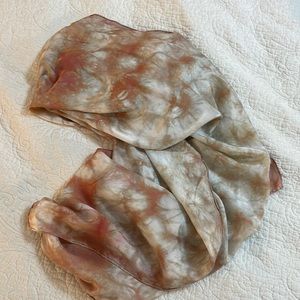 Oversized tie-dye silk scarf